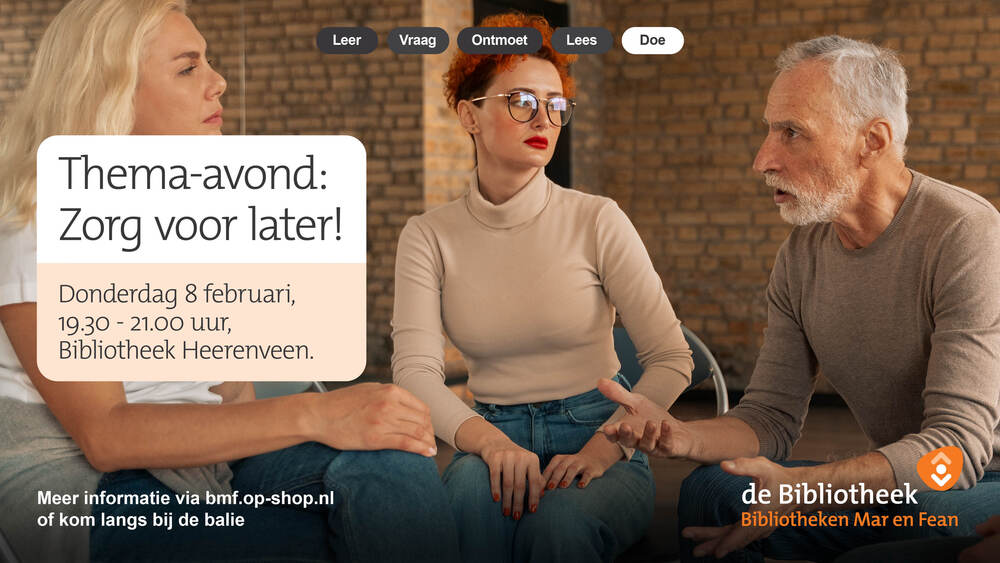 Start jubileumjaar met lezing Zorg voor Later.