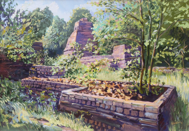 Schilderij Ecokathedraal Wim Velt
